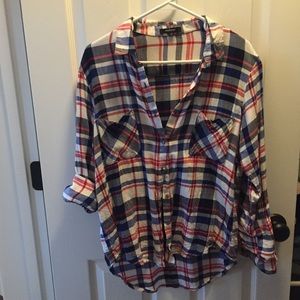 Plaid Button Down Top
